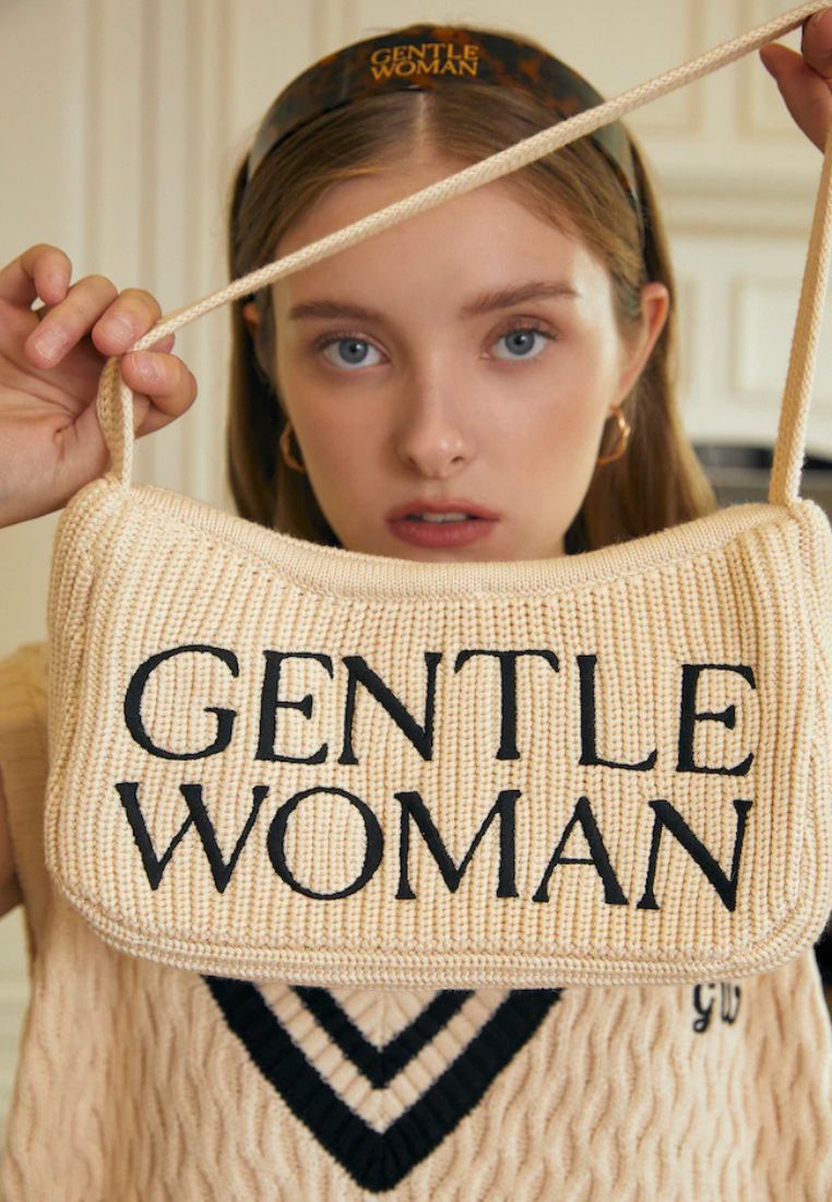 Preppy Knit Shoulder Bag