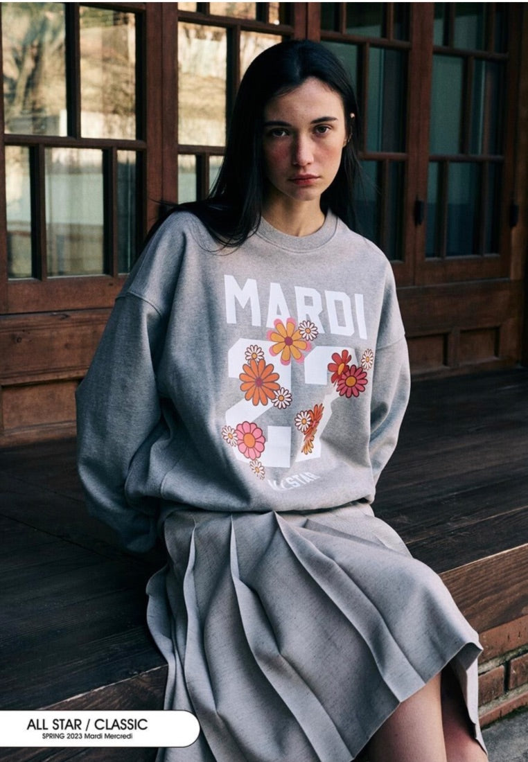 Sweatshirt Numero 23 Grey White