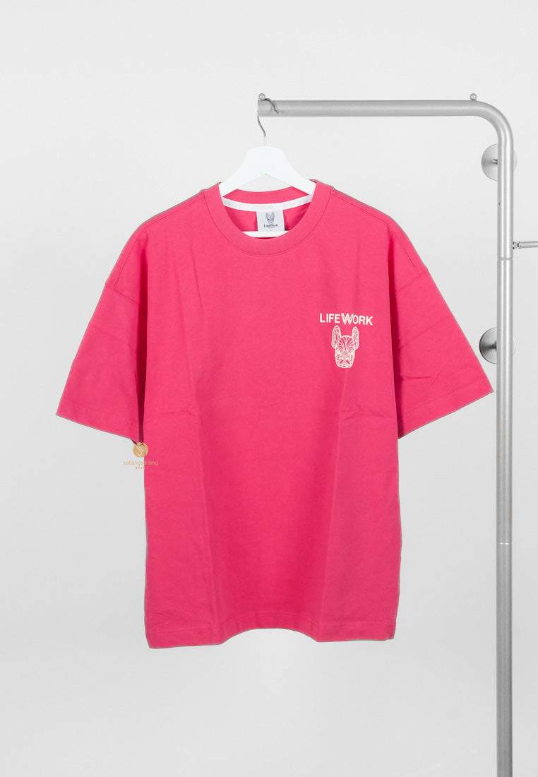[DEFECT SALE 314] Velvet Logo T-Shirt Pink size S