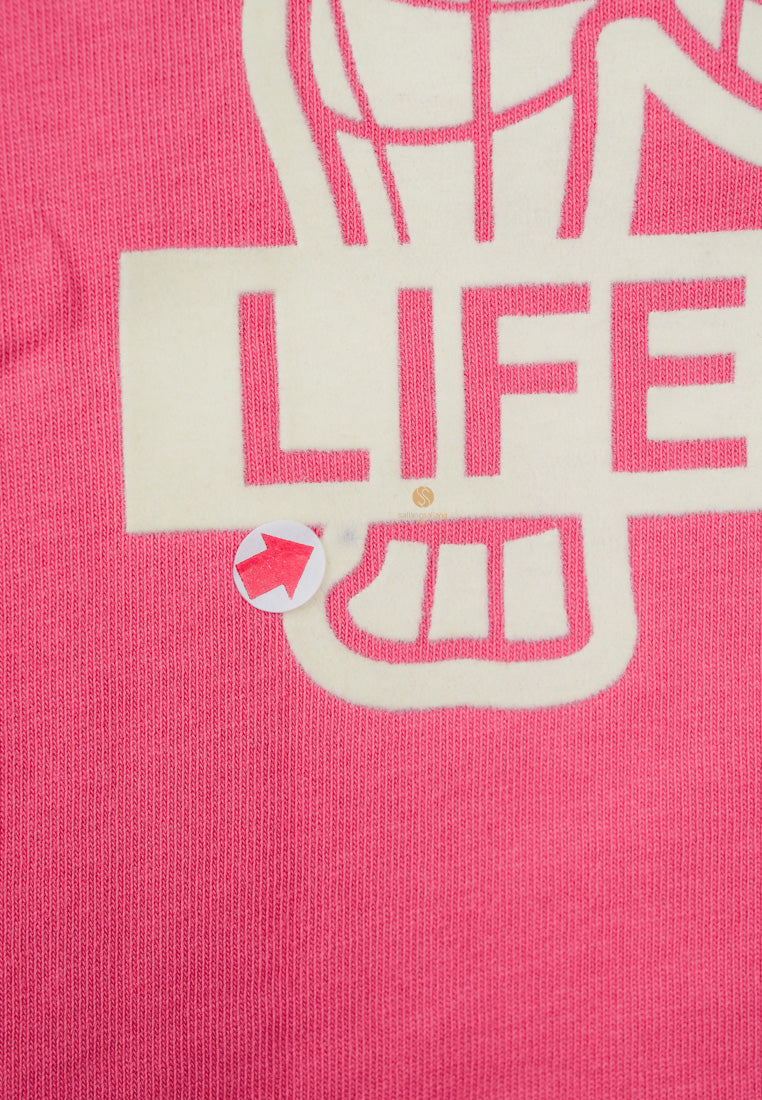 [DEFECT SALE 314] Velvet Logo T-Shirt Pink size S