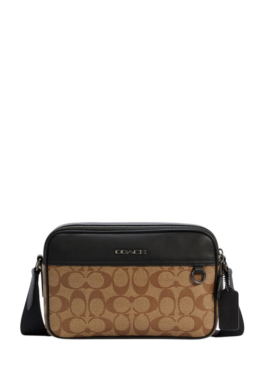 Graham Crossbody In Signature Canvas Metal Khaki