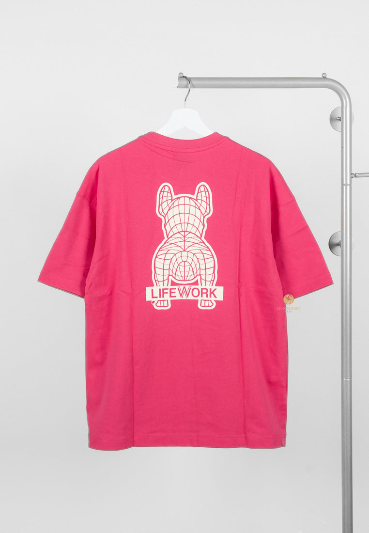 [DEFECT SALE 314] Velvet Logo T-Shirt Pink size S