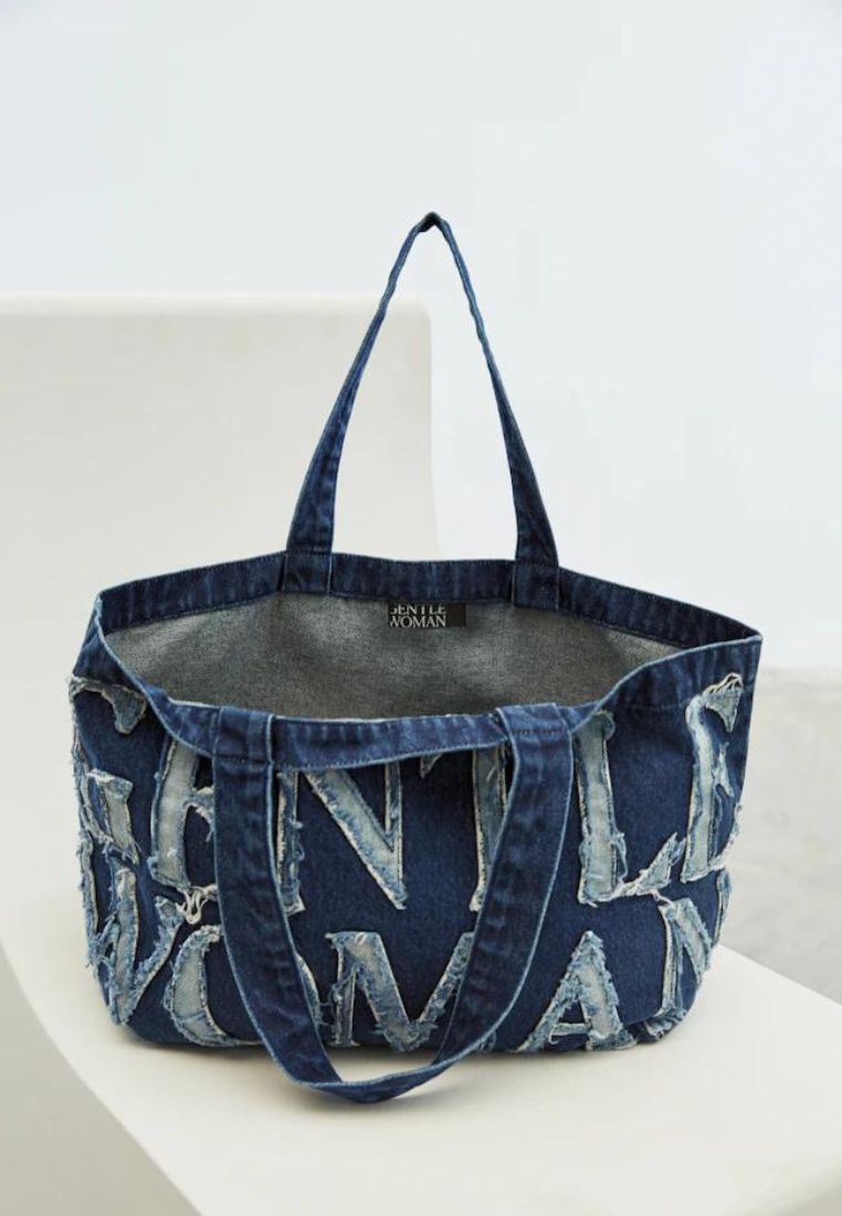 Denim Tote Bag Navy