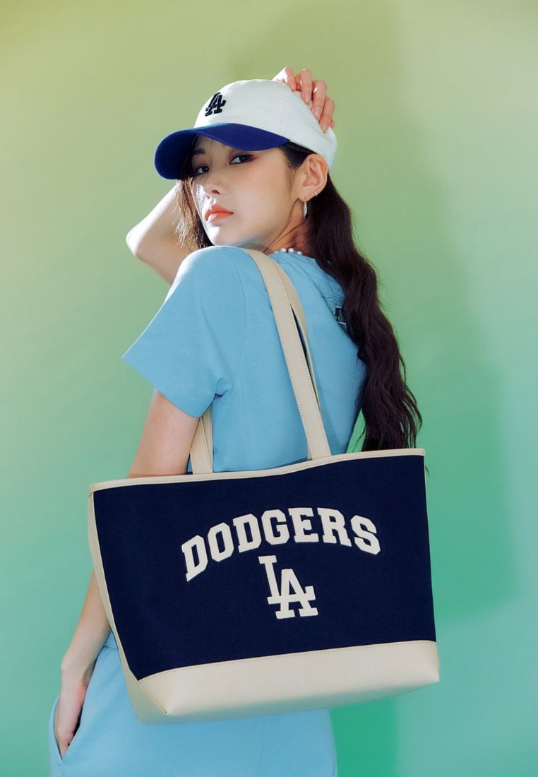 Varsity Basic Canvas L-Tote Bag LA DODGERS navy