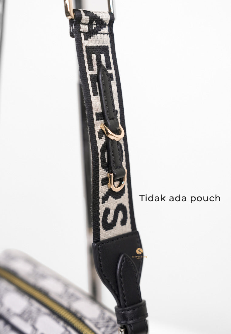 [DEFECT SALE 328] Jet Set Medium Pocket Crossbody With Attachments Black Multi