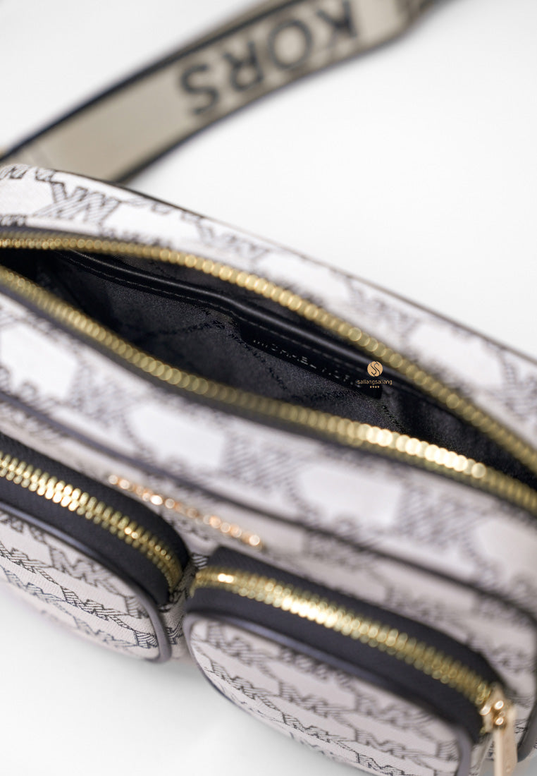 [DEFECT SALE 328] Jet Set Medium Pocket Crossbody With Attachments Black Multi