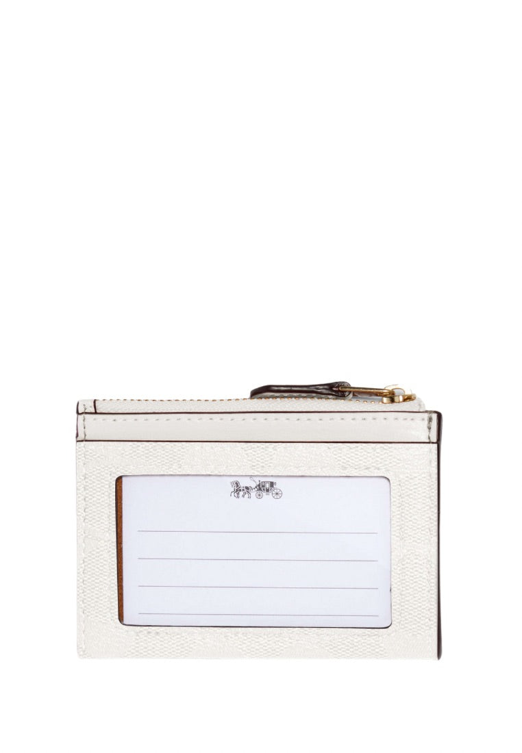 Mini Skinny Id Case In Signature Canvas Chalk Glacierwhite