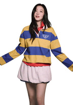 Rugby Shirt Stripe Alumni Classique Mustard Blue