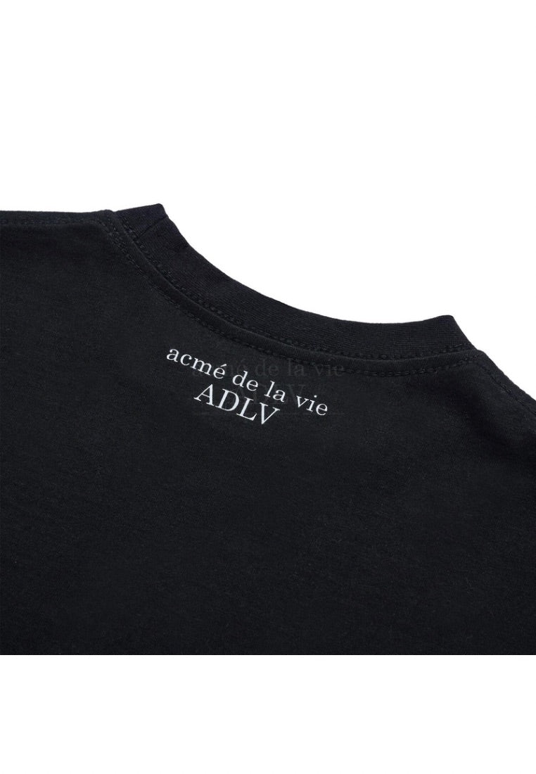 The Powerpuff Girls x Acmedelavie Gradient Curlylogo Crop T-Shirts Black