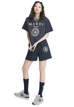 SWEAT SHORTS Marche Emblem Navy Cream