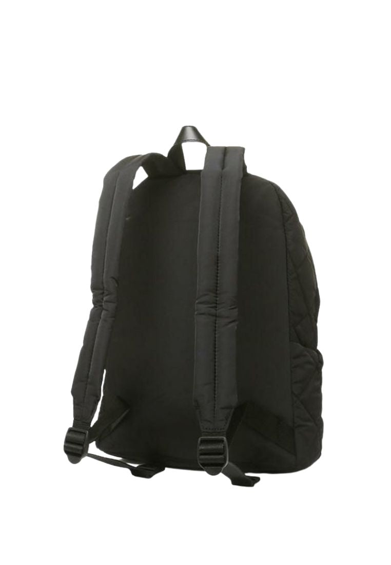 Quilted Nylon Backpack Black
