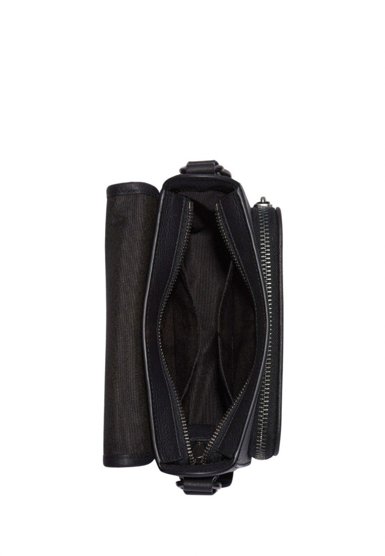 Sullivan Flap Crossbody Bag In Signature Canvas Black Charcoal