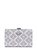 Signature Spade Flower Medium Compact Bifold Wallet Navy Multi