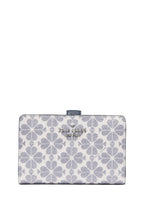 Signature Spade Flower Medium Compact Bifold Wallet Navy Multi