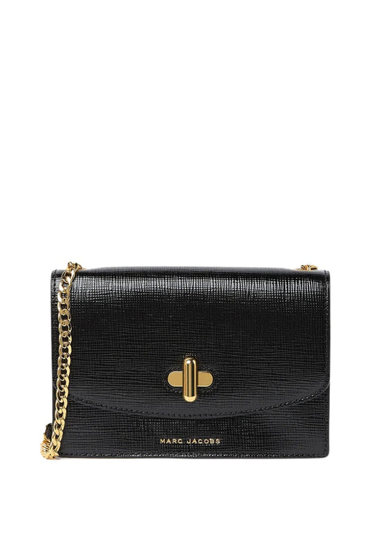 Turnlock Crossbody Bag Black