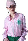 Cotton Shirt Candy Stripe Pink Green