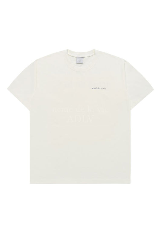 Basic Logo Bio Washing Short Sleeve T-Shirt Cream