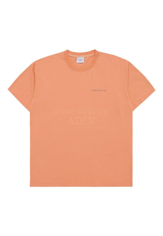 Basic Logo Bio Washing Short Sleeve T-Shirt Peach