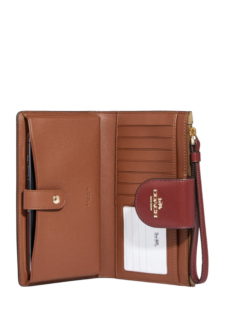 Tech Wallet In Signature Canvas With Wildflower Print