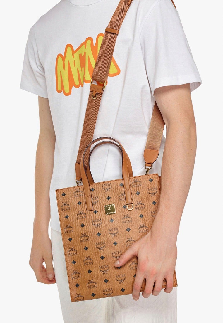 Medium Aren Tote in Visetos Cognac