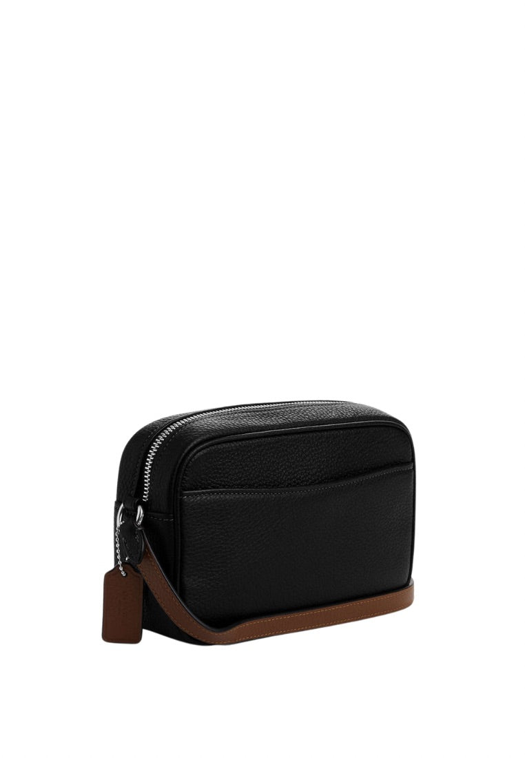 Mini Jamie Camera Bag With Stripe Black Saddle