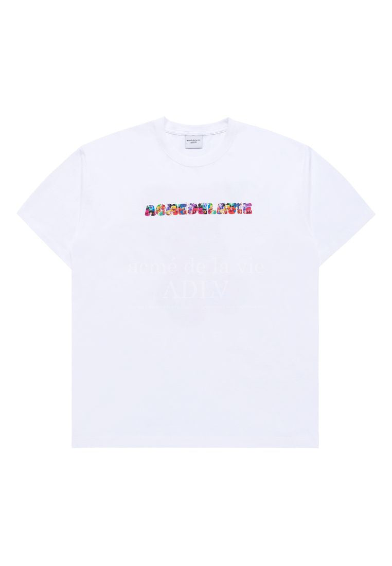 Bear Doll Fuzzy Rabbit Short Sleeve T-Shirt White