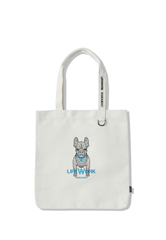 [DEFECT SALE 451] Neon Radog Eco Bag Ivory