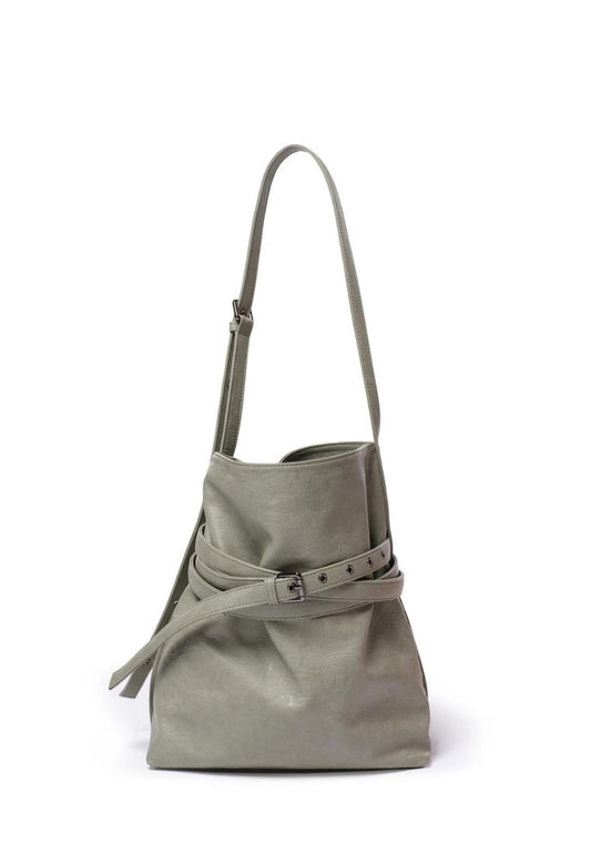 Belt Bucket Bag M Brushed Mint Gray