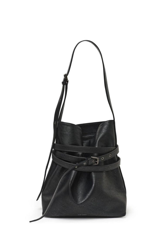 Belt Bucket Bag M Nappa Matt Black