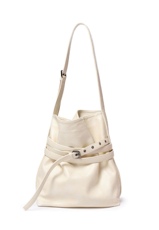 Belt Bucket Bag M Savage Cream