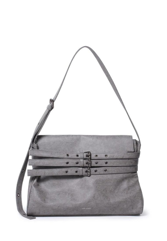 Belt Flap Bag M Brushed Gray