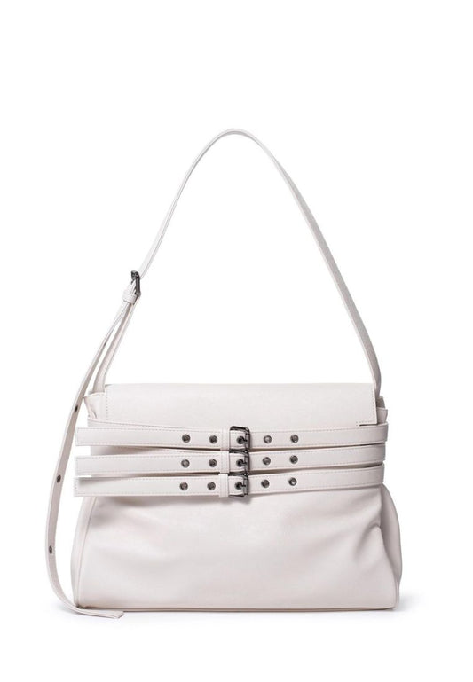 Belt Flap Bag M Nappa Ivory