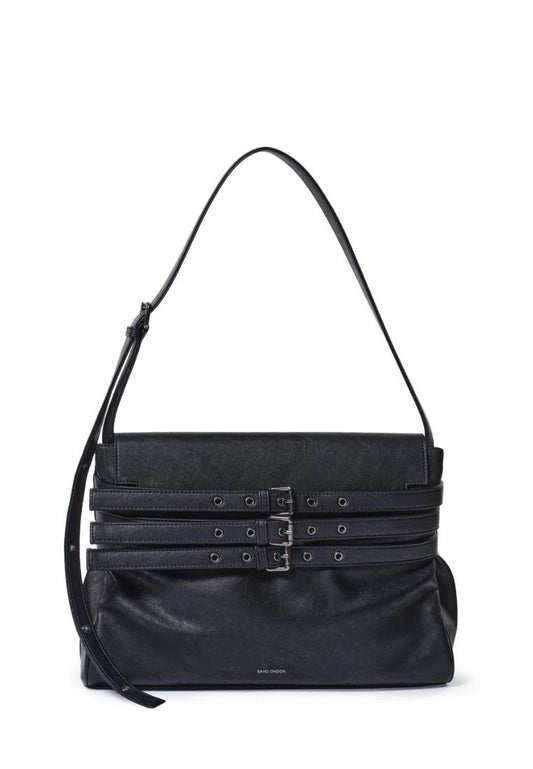 Belt Flap Bag M Nappa Matt Black