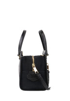 Croc-Embossed Mini Cruiser Satchel Bag Black