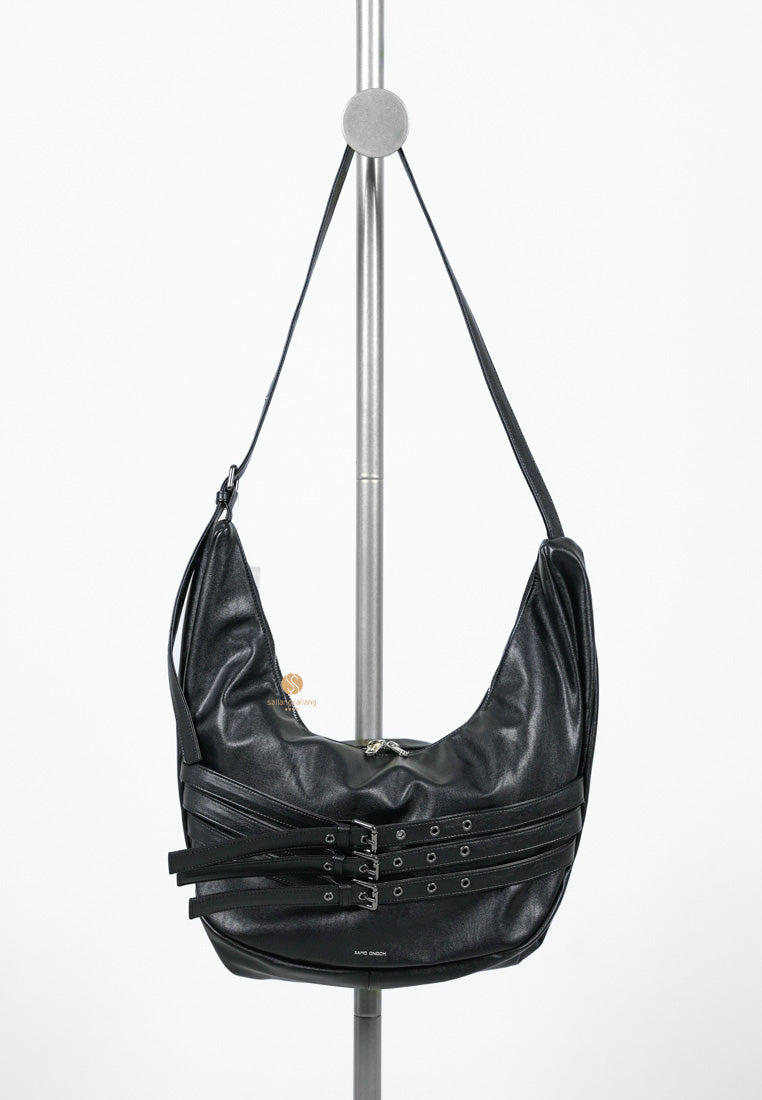 [DEFECT SALE 301] Belt Apple Sling Bag L Nappa Black