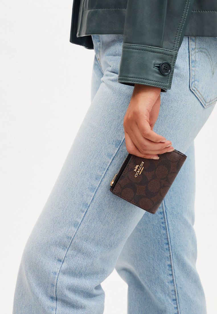Bifold Wallet In Signature Canvas Brown Black