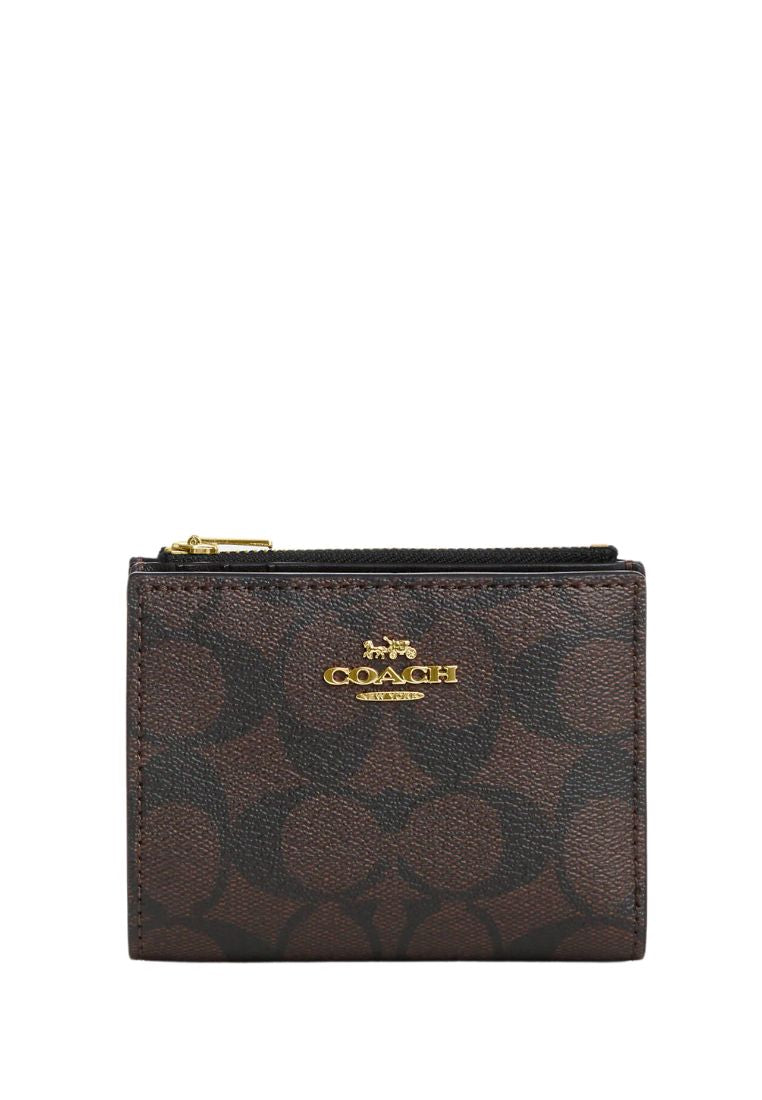 Bifold Wallet In Signature Canvas Brown Black