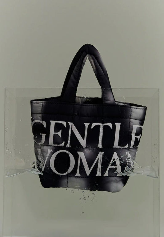 Black Ombre Small Puffer Bag