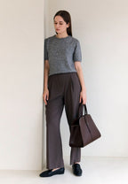 Blanc Large Burgundy Brown
