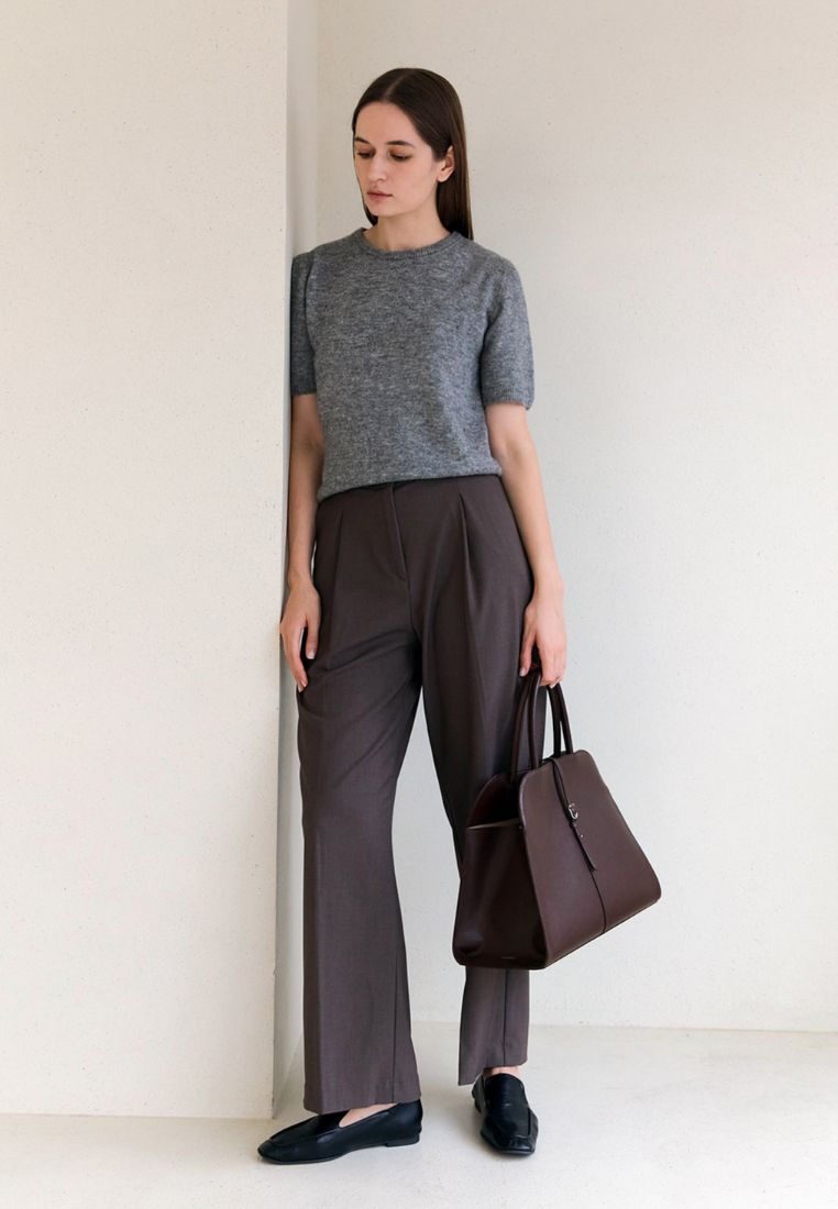 Blanc Large Burgundy Brown