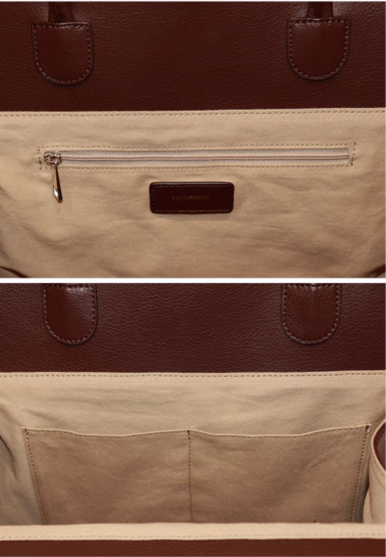 Blanc Large Burgundy Brown