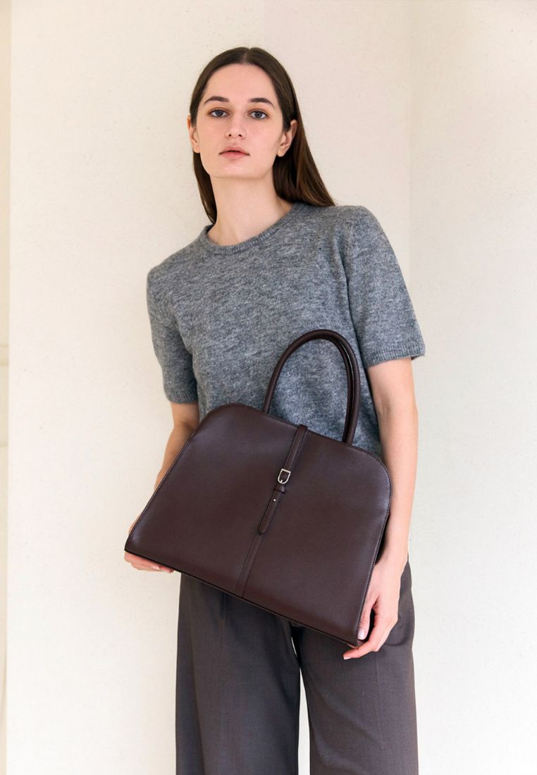 Blanc Large Burgundy Brown