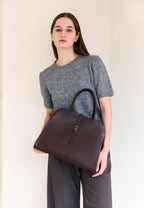 Blanc Large Burgundy Brown