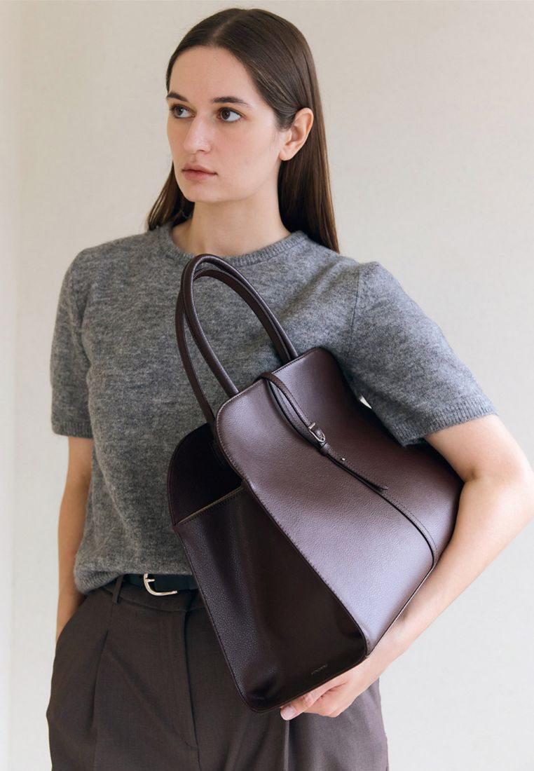 Blanc Large Burgundy Brown
