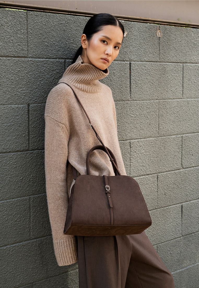 Blanc Medium Suede Choco Brown