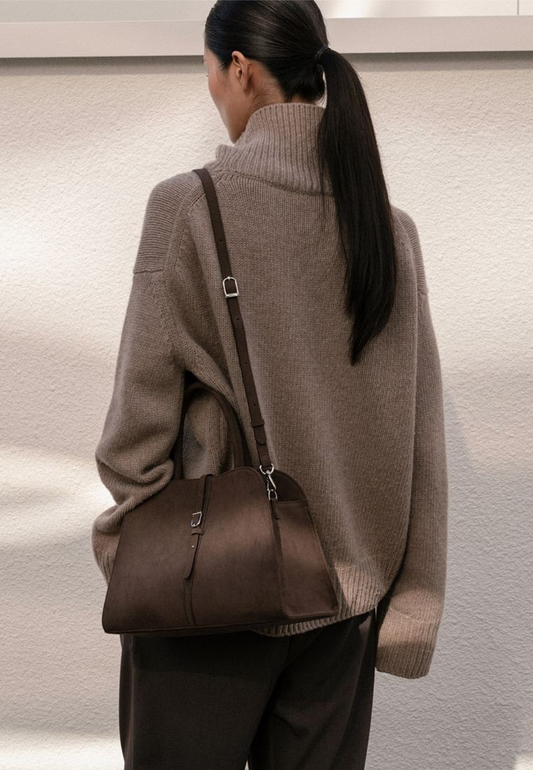 Blanc Medium Suede Choco Brown