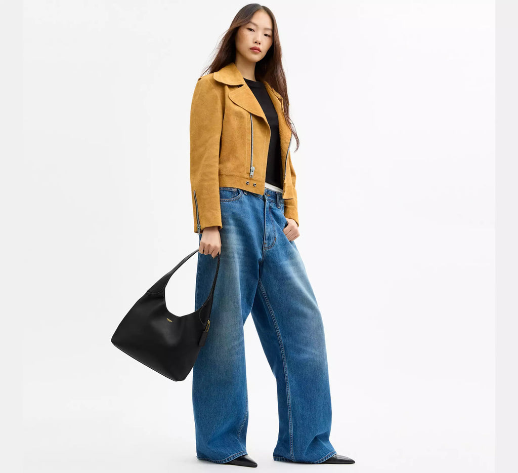Brooklyn Shoulder Bag 28 Brass Black