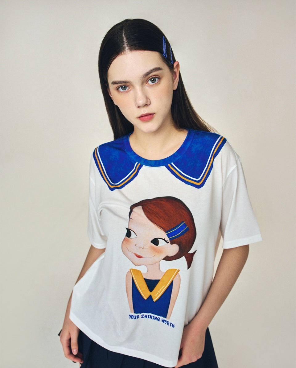 Fake Collar T-Shirt F Ria