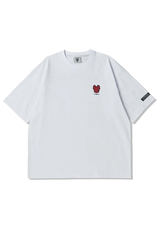 [DEFECT SALE 339] LIFEWORK Small Radog Embroidery T-Shirt White size L