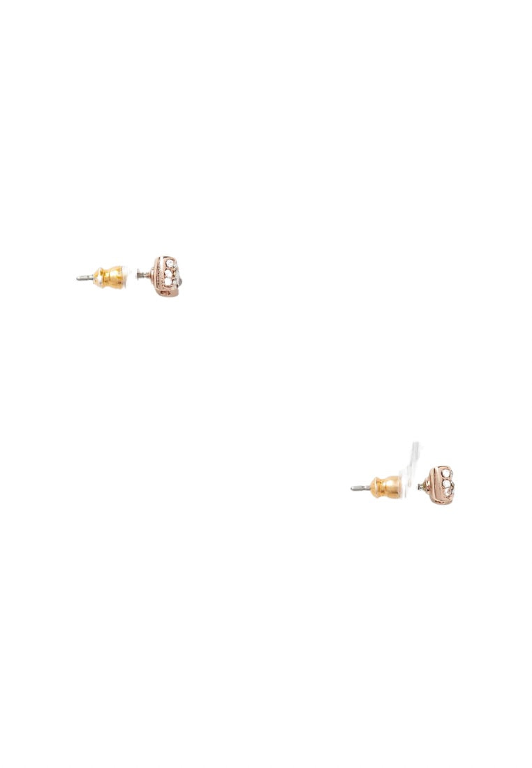 Ready Set Bow Pave Bow Studs Rose Gold